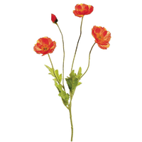 Poppy Spray, Red/Coral